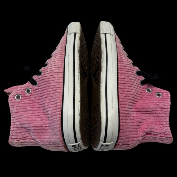 Vintage 2001 Y2K Converse All Star Chuck Taylor Pink Corduroy High Top W 9 Men 7 - Picture 7 of 12